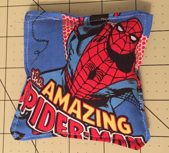 Marvel Spiderman Cotton Fabric Rice Bag for Jamberry nail wraps