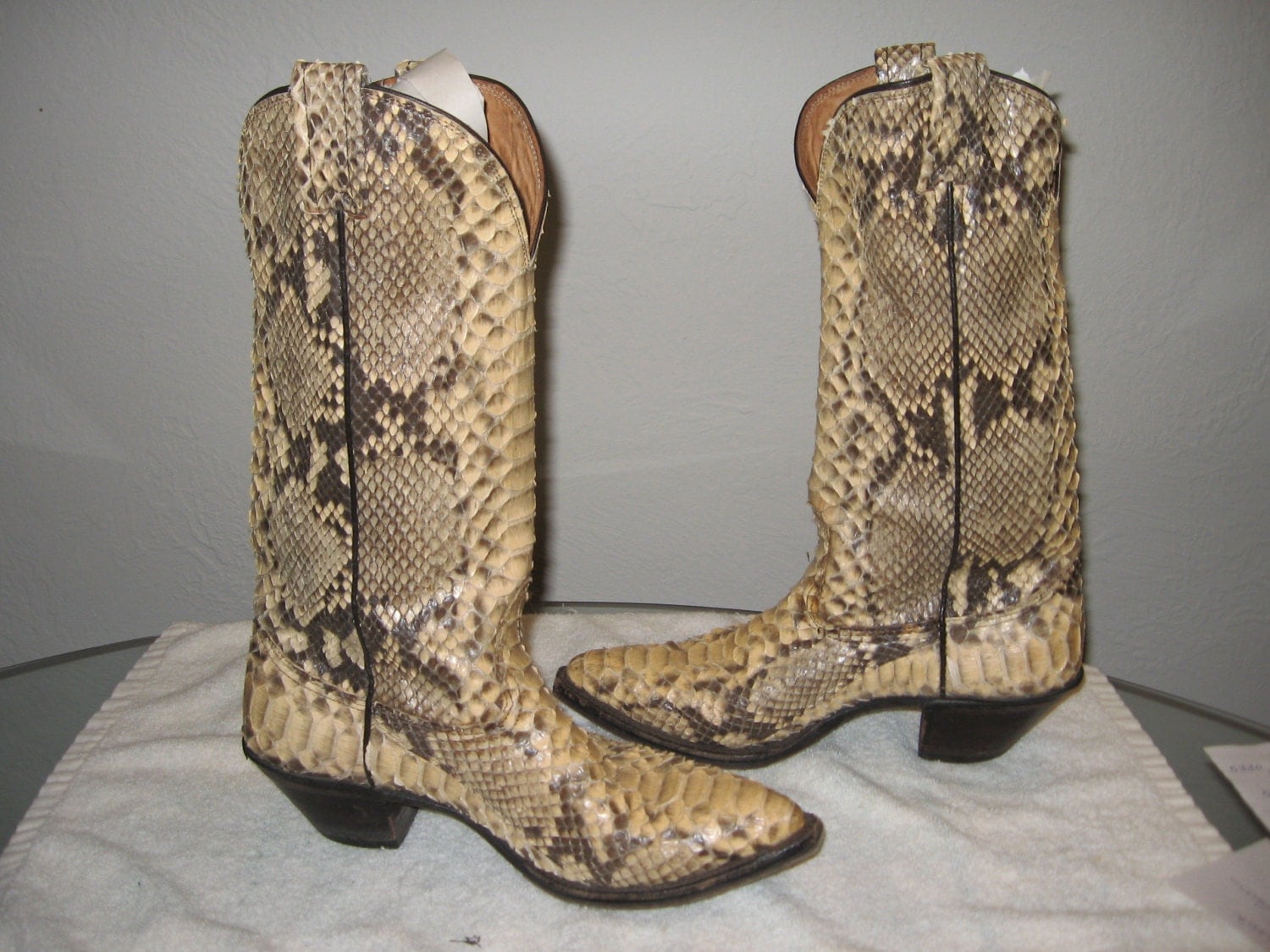 Nocona Snakeskin Cowboy Boots Size 7B