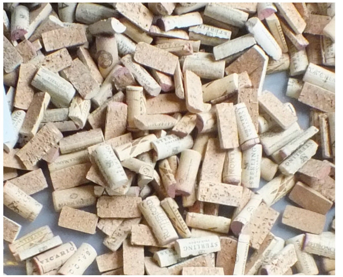 100 PreCut Natural Wine Cork Halves white & red by RecyclArtt