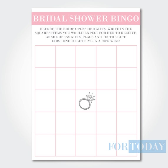 Items similar to Bridal Shower Bingo Game on Etsy