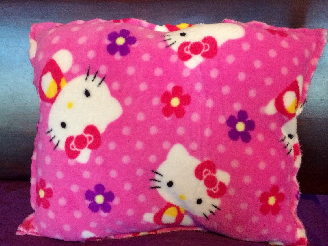 Plush Hello Kitty Bed Pillow For Toddlers by TheBlueLionBoutique