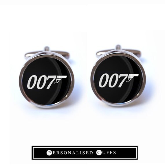 James Bond 007 Cufflinks by PersonalisedCuffs on Etsy