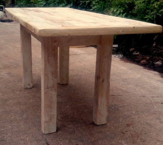 Rustic Dining Table by FarnellWoodArt on Etsy