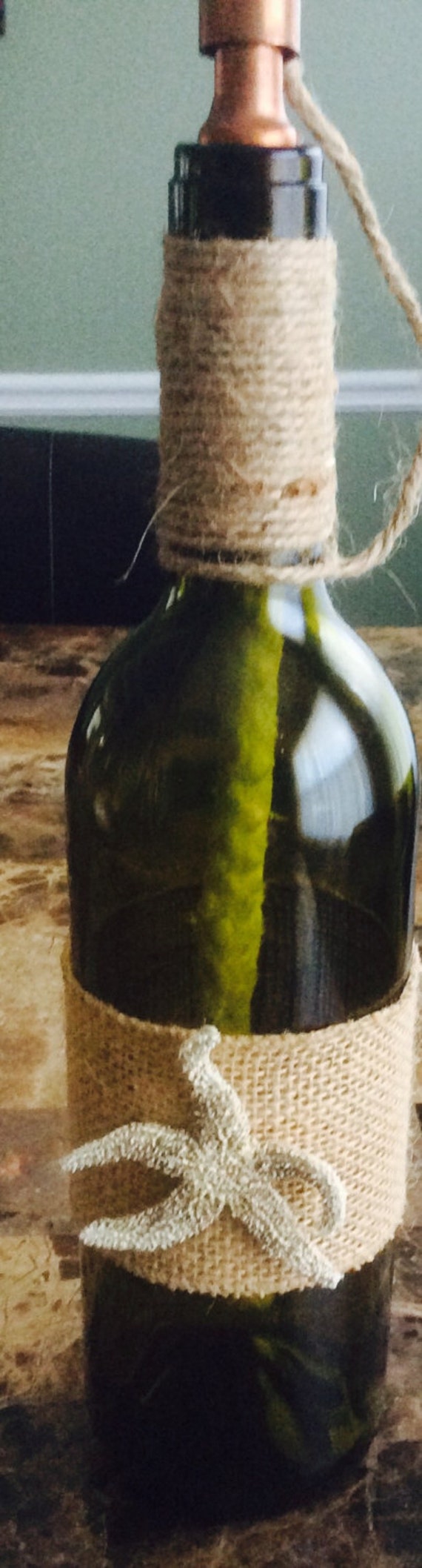 Items similar to Wine bottle/liquor bottle tiki torch on Etsy