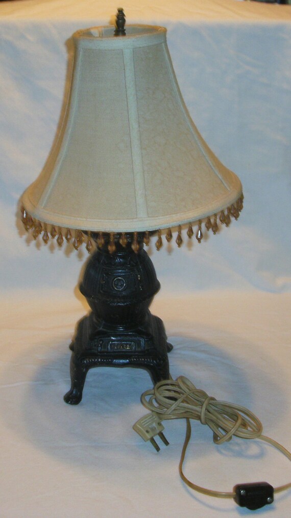 Vintage Pot Bellied Stove Lamp