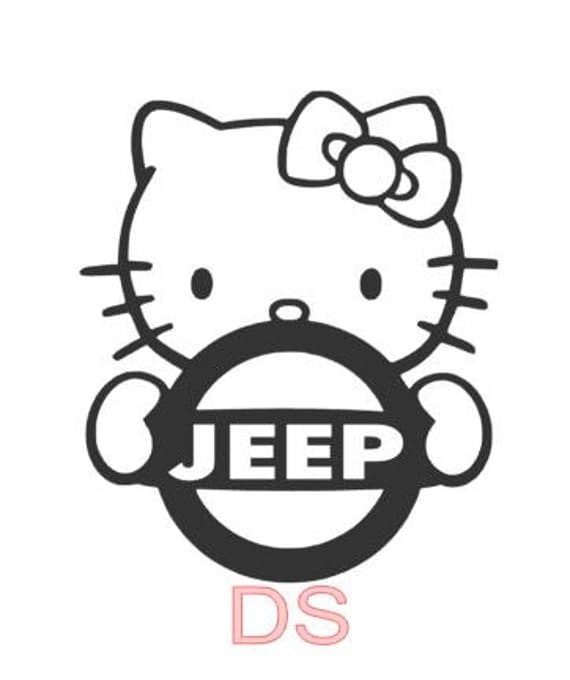 HELLO KITTY DECALHello Kitty car decalcar by Decalsally on Etsy