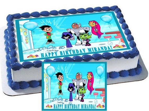 Teen Titans Go Edible Cake & Cupcake by CakeTopperSpecialist