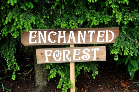 rustic wedding signs enchanted forest rustic party signs
