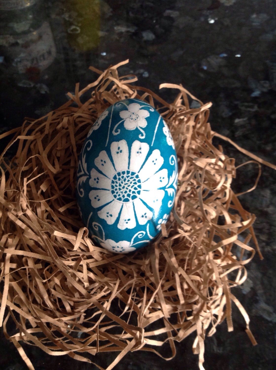 Painted goose egg by arteggsbyveronica on Etsy