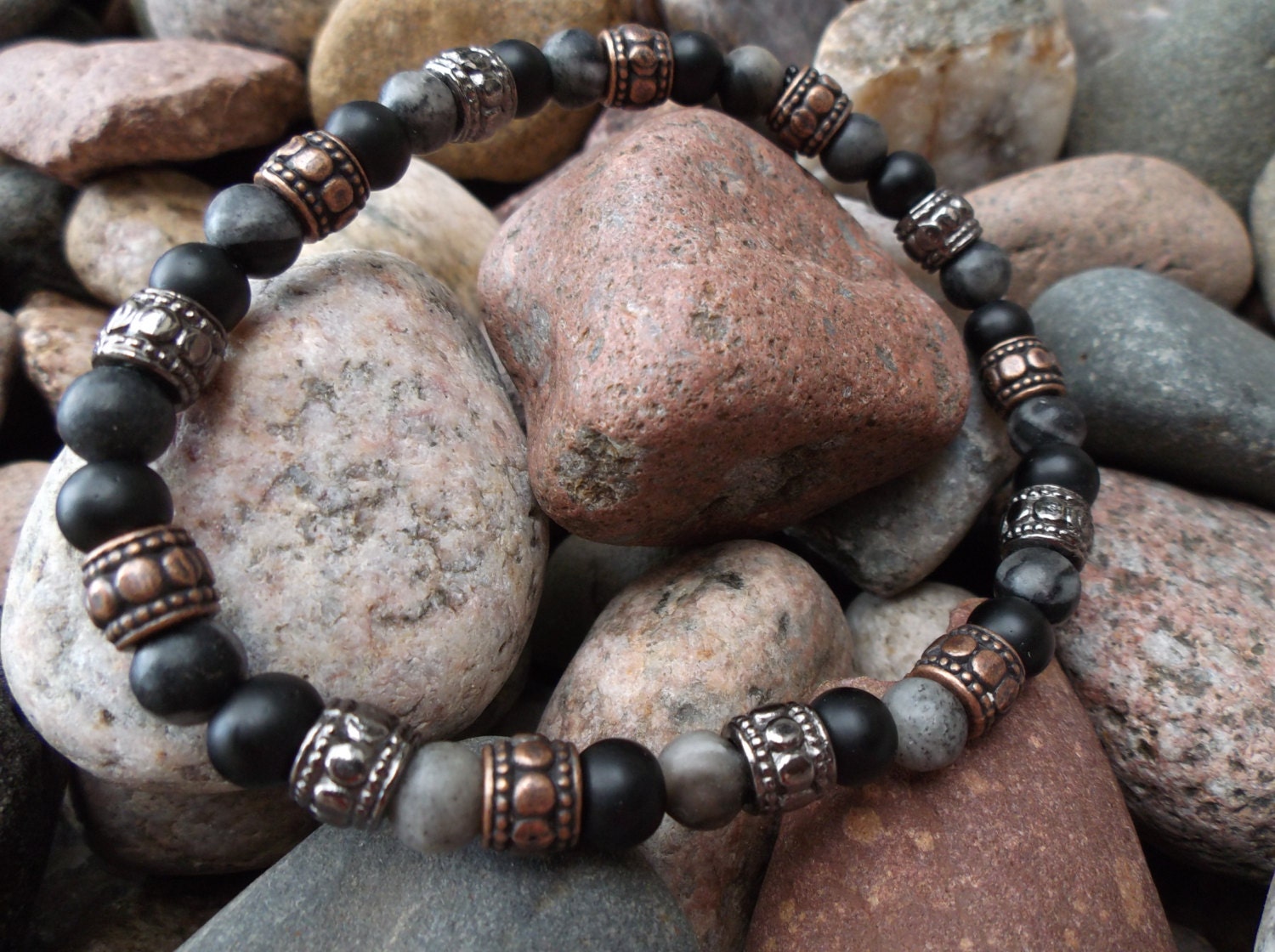 Men's Protective Mala Bracelet Black by DanielleDixonDesigns
