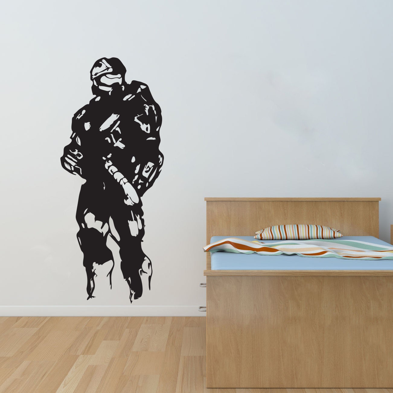 New Halo Master Chief Wall Decal Black Wall Stickers Large