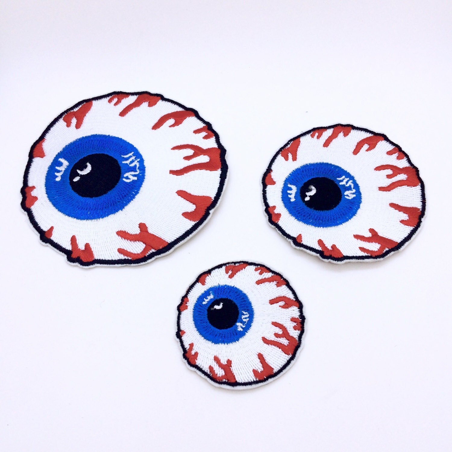 Devil Evil Eye Ball patch Embroidered patch Iron on by RockyMonkei