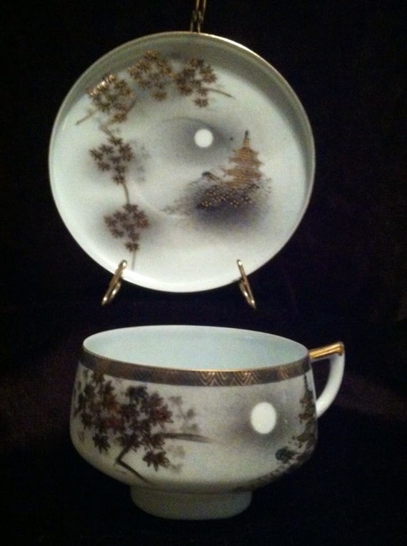 Vintage Kutani China Hand Painted by HouseofSuzyCremchez on Etsy