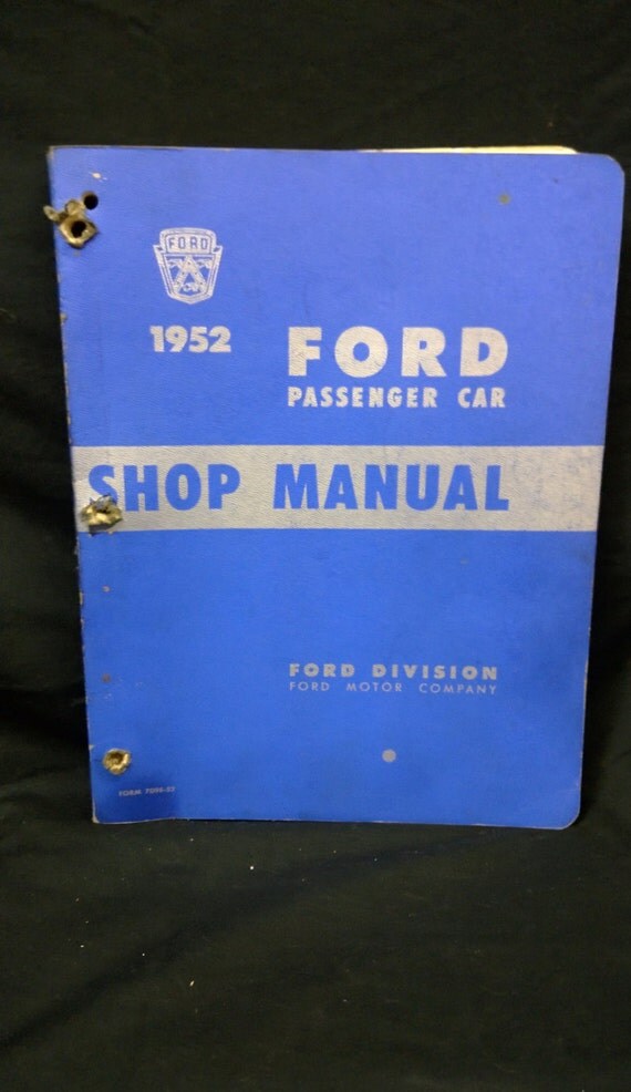 1952 Ford shop manual #3