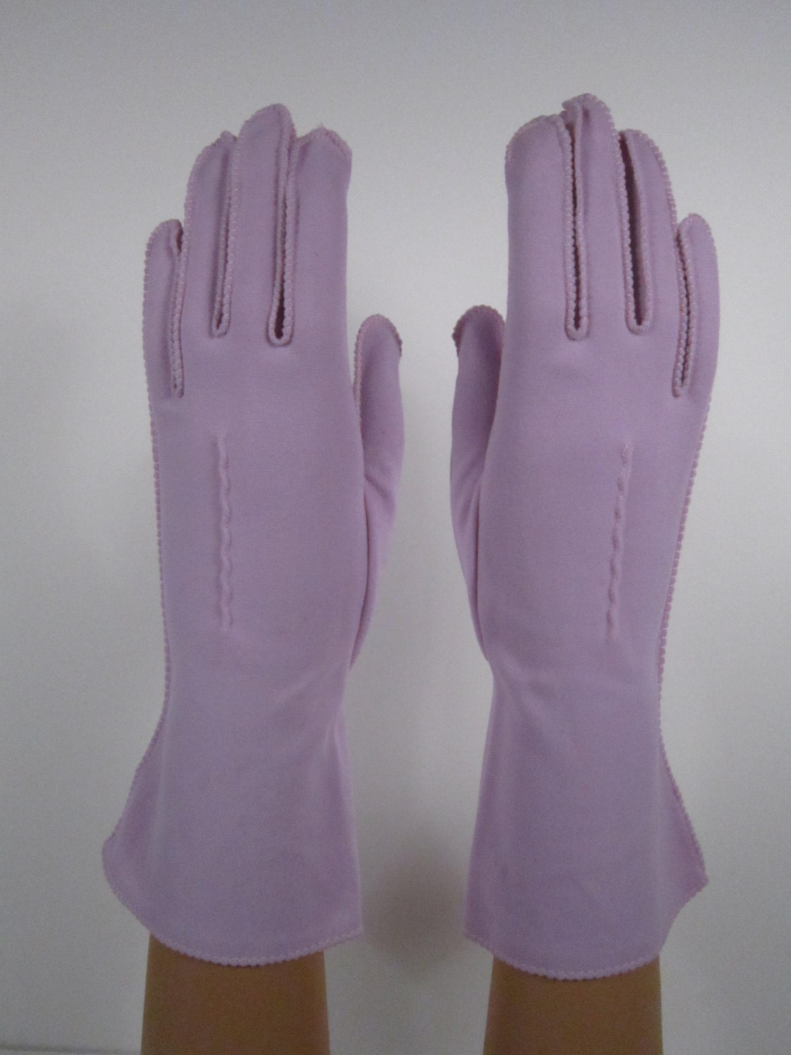 Sz7 Vintage Lavender Gloves for Prom/Dress/Wedding 101/2