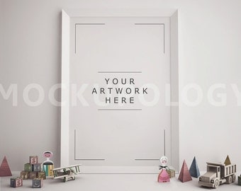 Vertical White Frame Mockup, Poster Mockup, Styled Mockup, Digital Frames, Framed Art, Wall Art, Toys Mockup,Desk Mockup,INSTANT DOWNLOAD