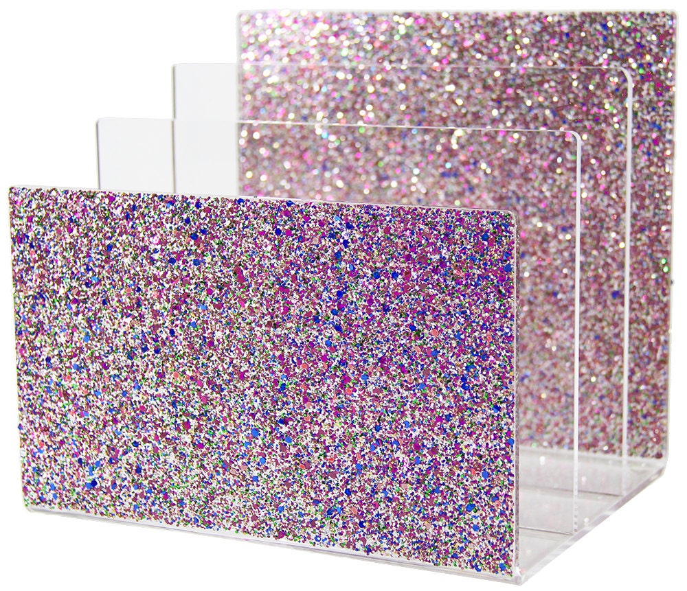 File SorterAcrylicMulti GlitterDesk by AliceAndMarie on Etsy