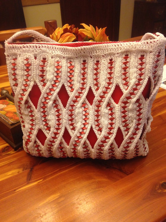 Items similar to Crochet Budweiser Pop Tab Handbag/Purse on Etsy