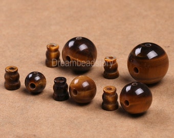 8 10 12 14 16mm Natural Tiger Eye Gemstone Buddhist Guru Mala Beads (P185)