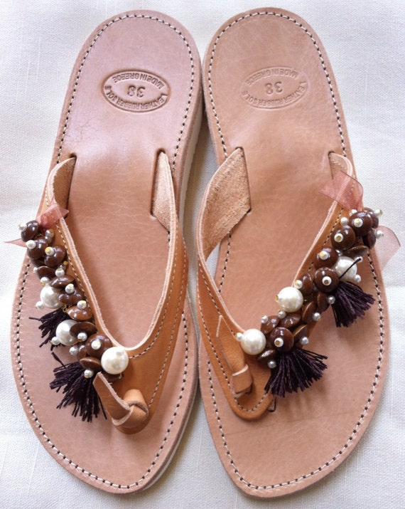 Items Similar To Handmade Genuine Leather Ladies Sandals On Etsy