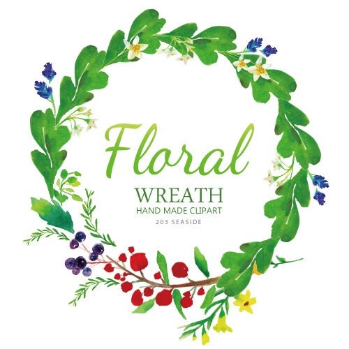 17 floral watercolor clip art wreath patternsdigital