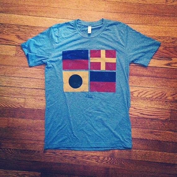 New Custom Erie Apparel Erie Nautical Flags tshirt