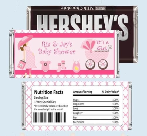 Baby Shower Candy Bar Wrapper Hershey Bar Wrappers DIY