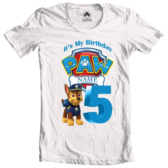 Paw Patrol Chase Birthday Shirt chase name by CottonCreatives