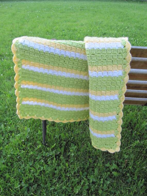 Handmade Crochet Baby Blanket by HomemadeByTanya on Etsy