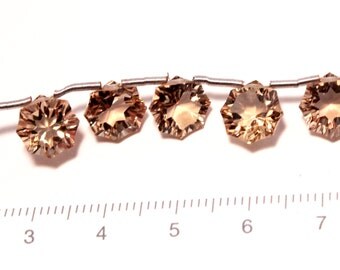champagne quartz star round shape 3pcs/G-0079