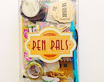 Pen Pals Letter Writing Kit: snail mail kit, snailmail kit, letter writing set, paper craft, pen pals, penpal ideas,stationery, mail, penpal