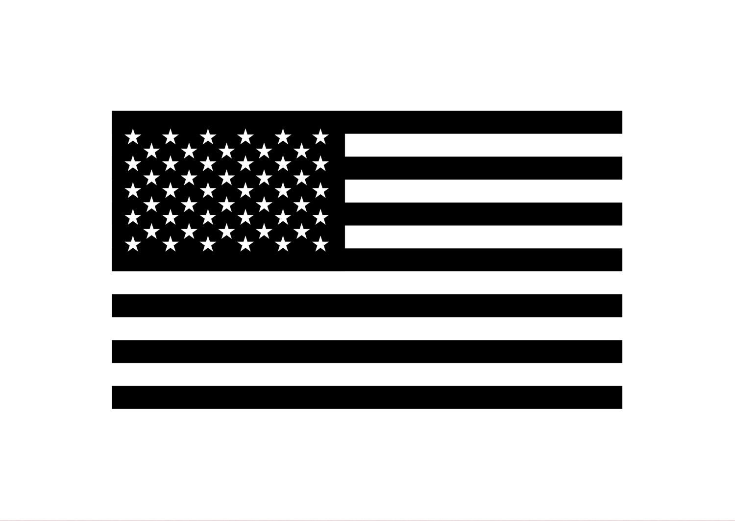 USA FLAG Monochrome Print Poster Minimalist by MegaprintDesign