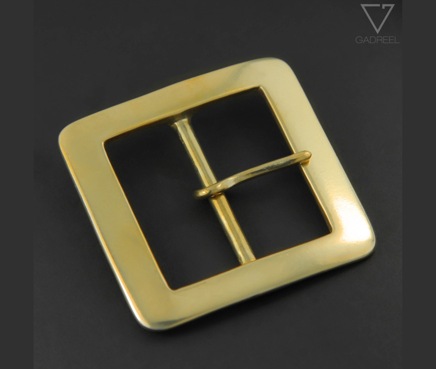 1.5 Solid Brass Belt Buckle Square Blank Plain by GadreelStudio