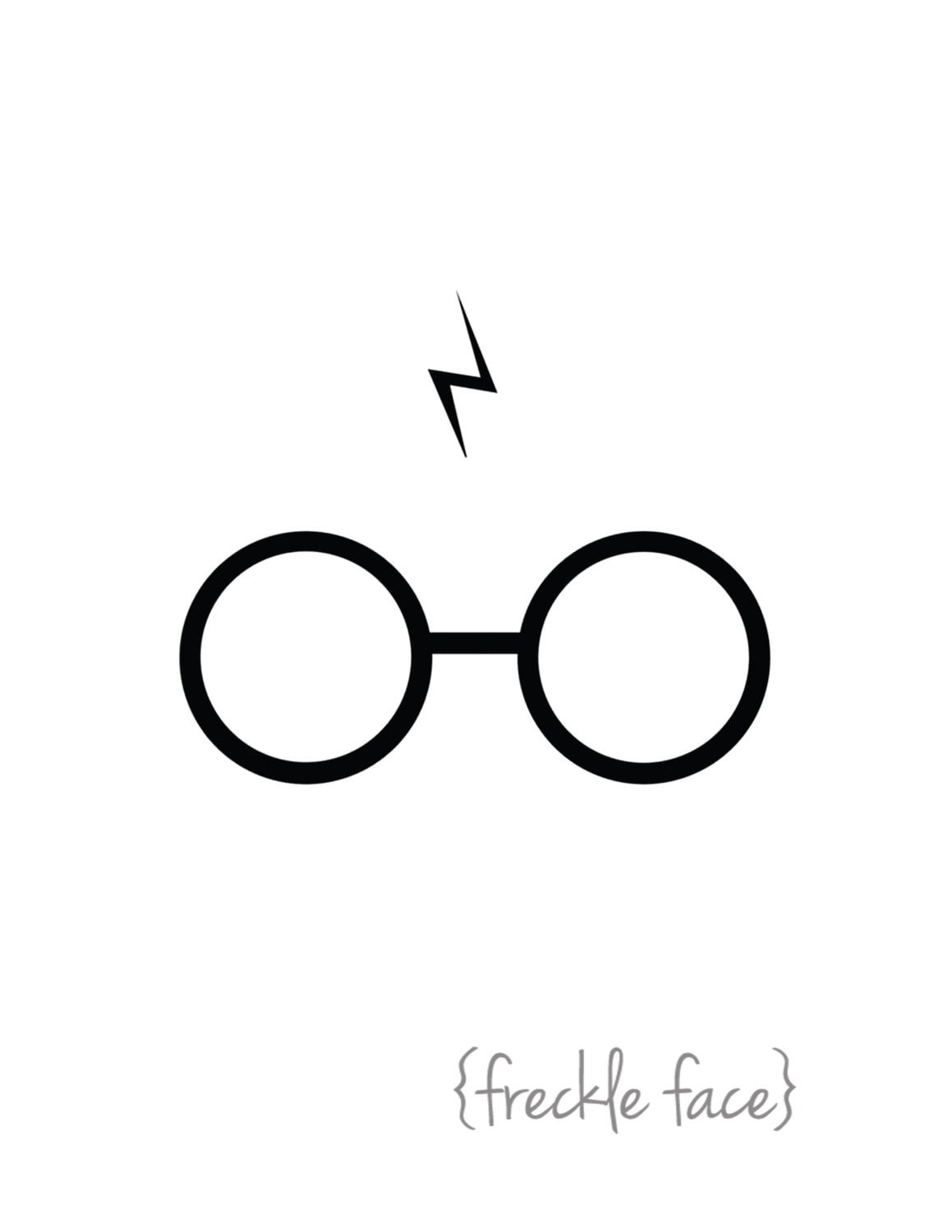 harry potter glasses stencil