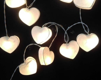 Heart string lights Etsy