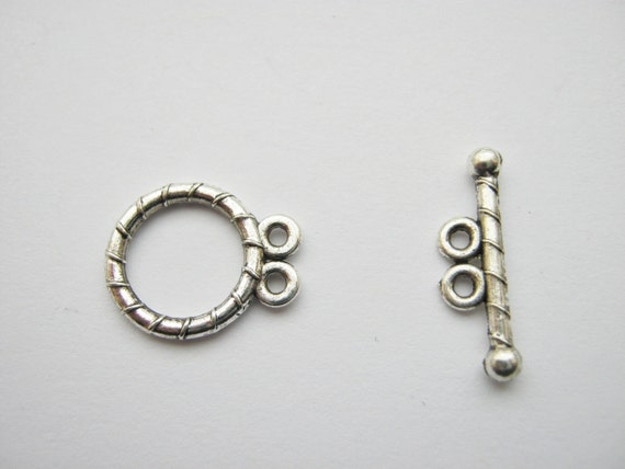 10 Round Toggle Clasps Double 2 Strand Toggles Fasteners