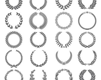 Laurel Wreath Clipart, Laurel Clipart, Wreath Clipart, Laurel Wreath Clip Art PNG & Vector EPS, AI Design Elements Digital Instant Download