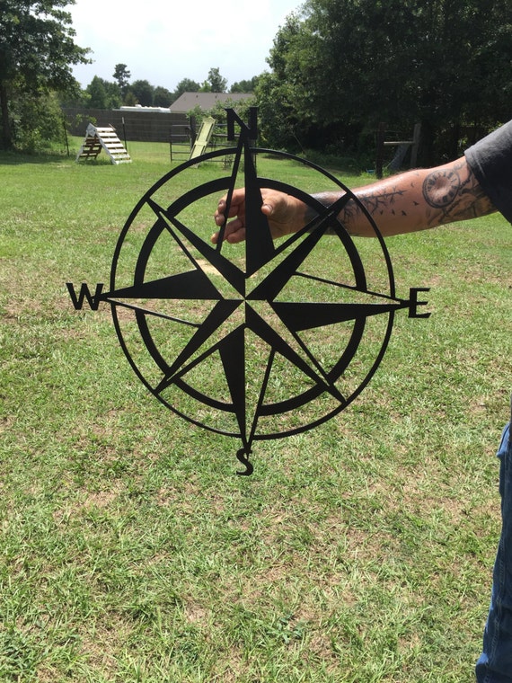 Metal Compass Wall Art by SparksandSplinters on Etsy
