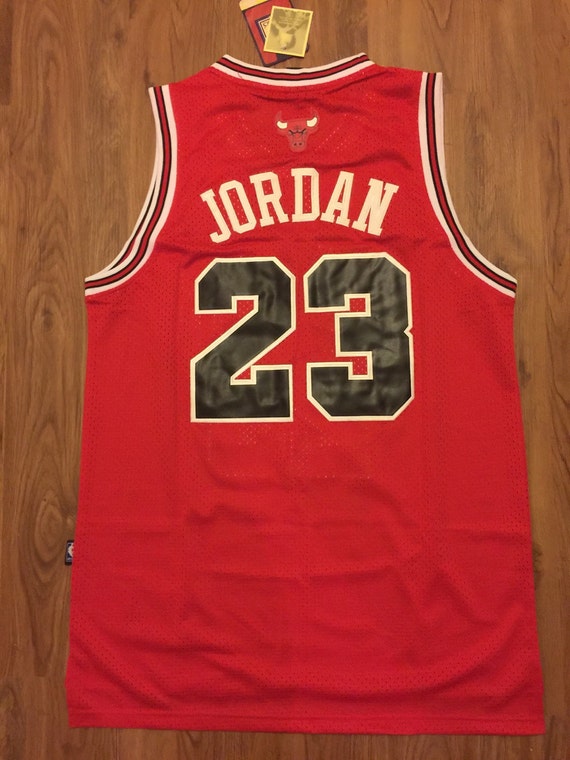 BNWT Michael Jordan Chicago Bulls Red Jersey Size by Jerseys4Less