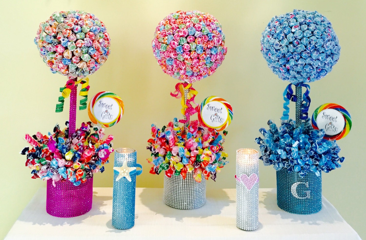 Candy Centerpiece Topiary Tree Candy Buffet by SweetGiftsbyStar