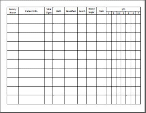 CNA Daily Report Sheet Instant Download
