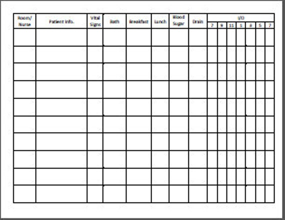 Free Cna Report Sheet Templates Printable Templates