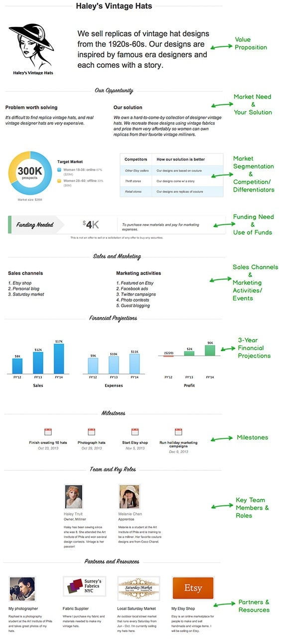 Business plan pitch template