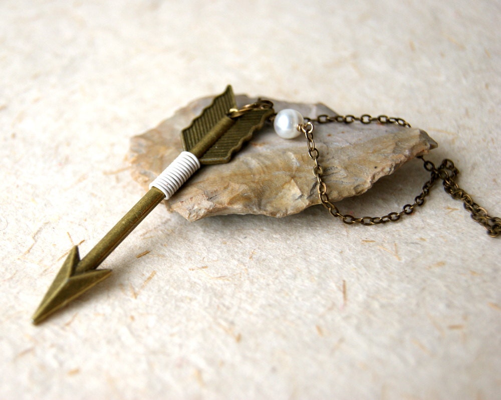 Bronze Arrow Necklace Arrow Necklace Arrow necklace with