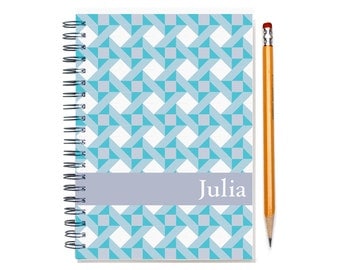 2017 Planner, Quilter Present, Personalized 2017 Calendar, Quilt Pattern, schedule planner, weekly planner, SKU: pli aqua quilt