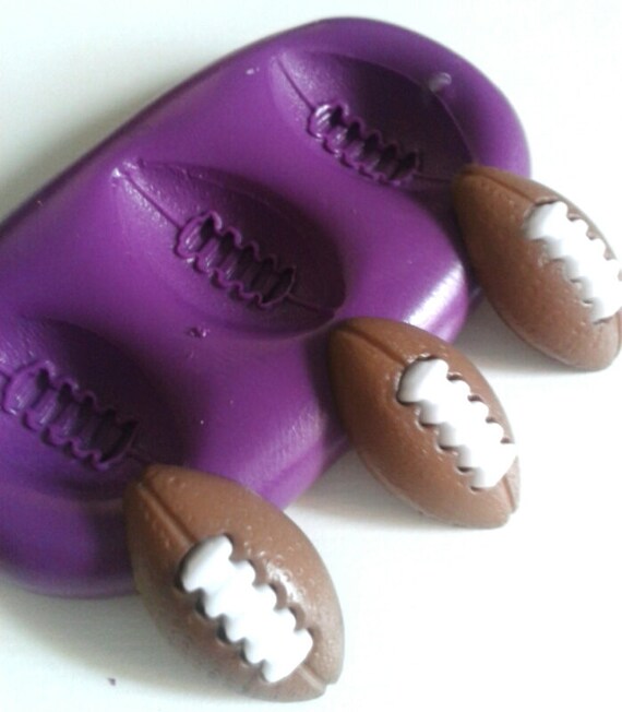 Triple Rugby Ball 19 mm Silicone Mold Geek Nerd Mould Set