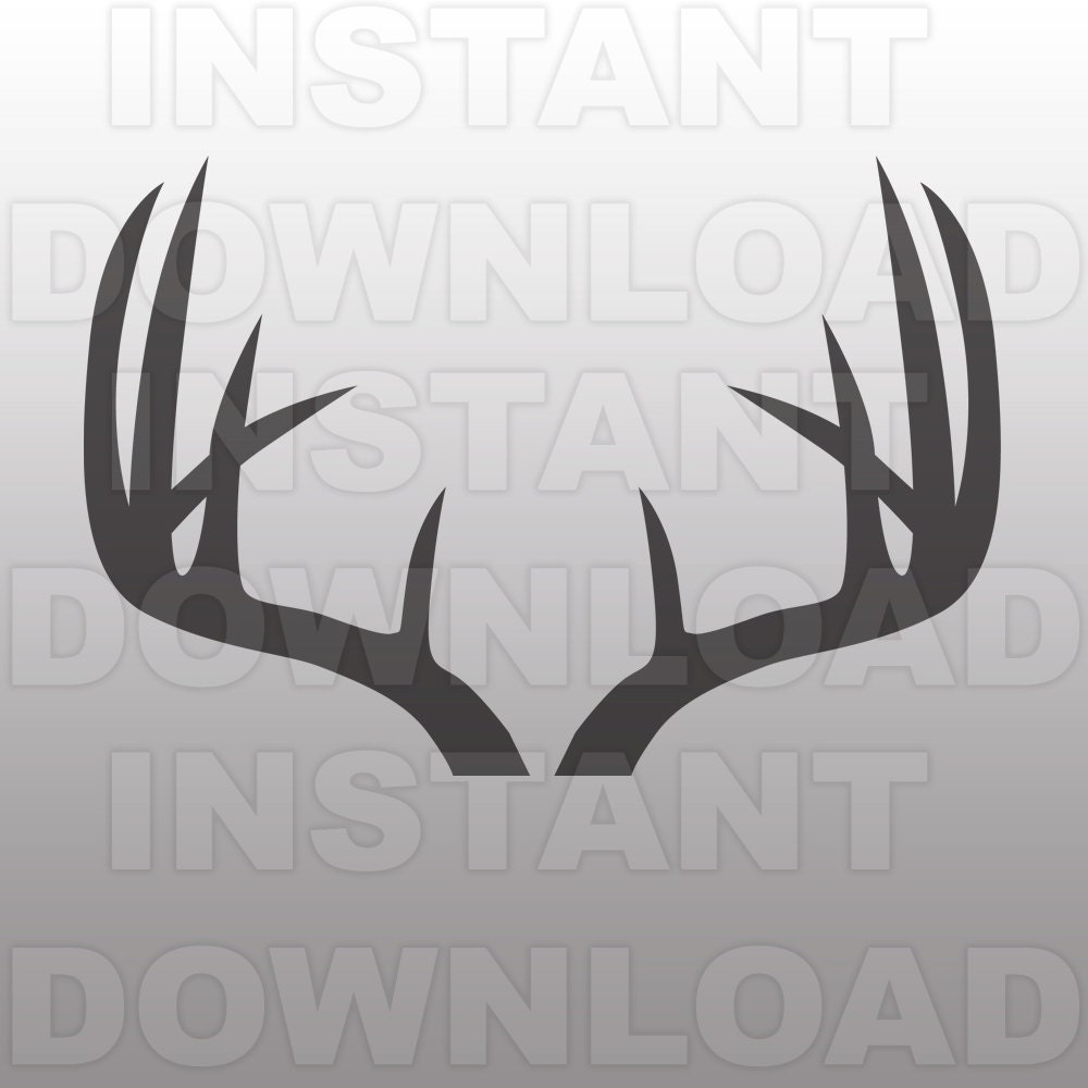 Download Deer Antlers SVG File Cutting Template Silhouette Clip Art