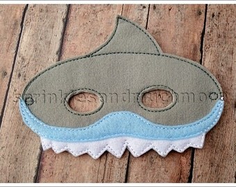 Shark Mask Felt Mask Shark Week Sharknado Party Favor Halloween Mask Pretend Play Creative Play Masks