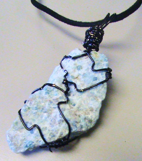 Rough-Raw Apatite Gemstone Crystal Necklace on Black Sude Cord Necklace-Lifeshare University of Healing -positive vibration jewelry
