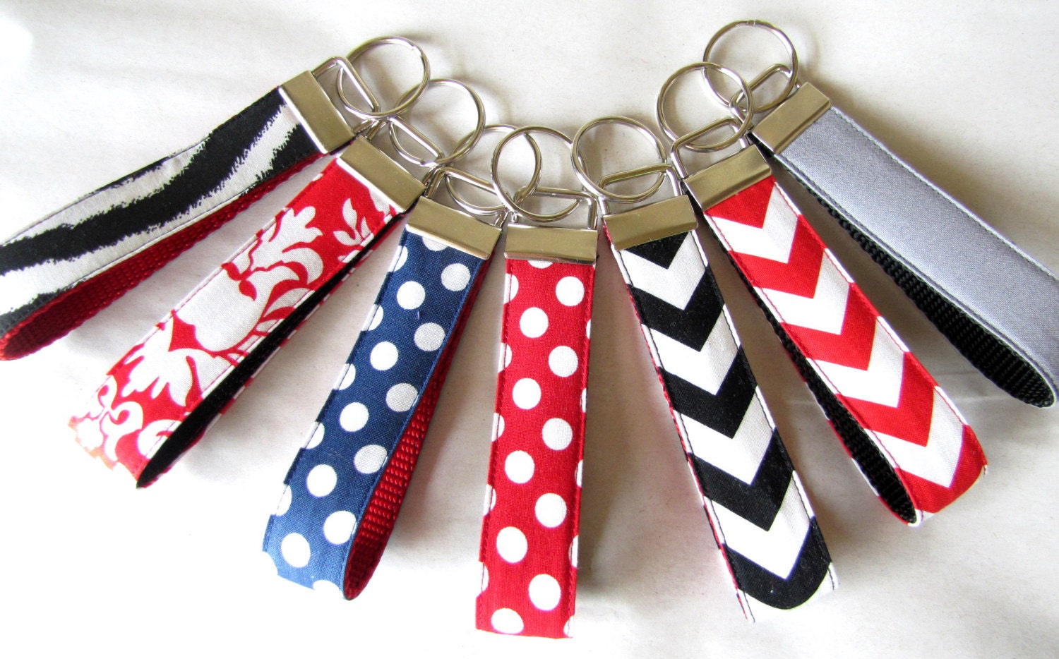 Fabric Wristlet Key Chain Wristlet Key Fob Shower Favor